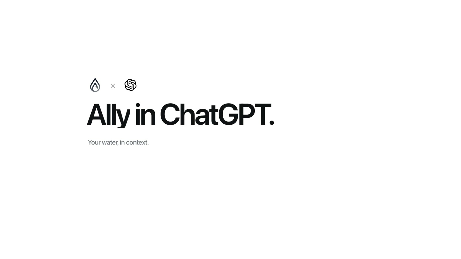 Ally in ChatGPT title card from the product preview film